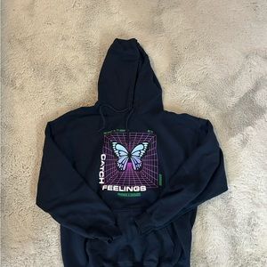 “Catch Feelings” navy hoodie